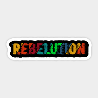 vintage color Rebelution Sticker